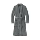 PLUSH MICROFLEECE SHAWL COLLAR ROBE Deep Smoke Front