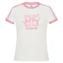 Alpha Phi Pink Number and Script Text Bid Day Shirt 2
