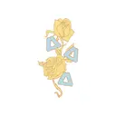 Delta Delta Delta Yellow Rose and Blue Triangle PR Tank