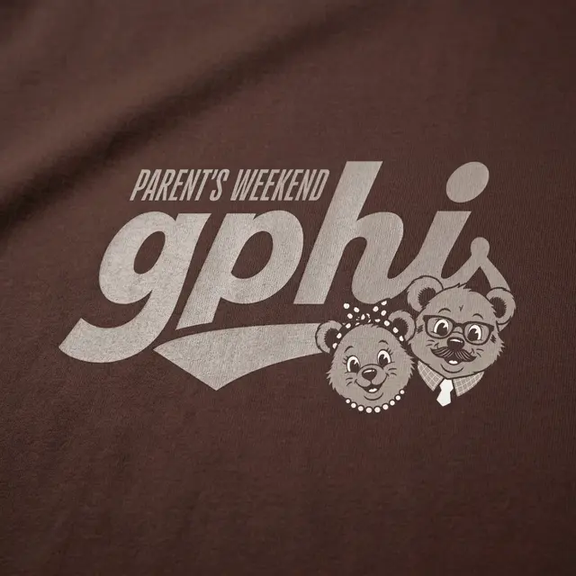 Gamma Phi Beta Cartoon Bears Parents Weekend Crewneck