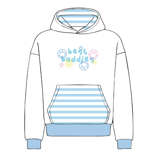 Best Buddies Smiley Faces Stars PR Hoodie 2
