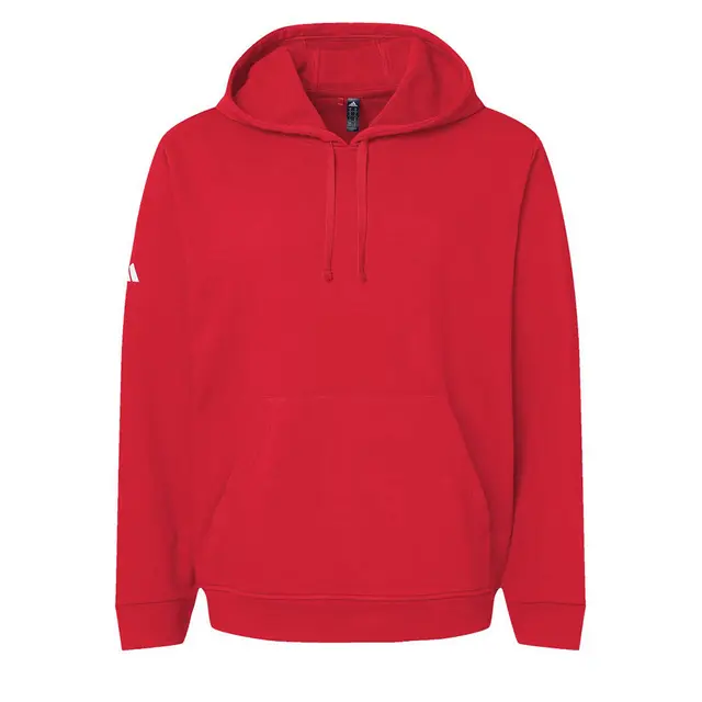 Adidas Fleece Hooded Sweatshirt a432 Red Front
