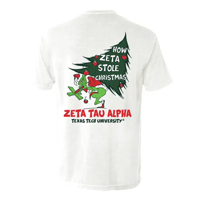 Zeta Tau Alpha Grinch Christmas Tree Holidays Shirt 2