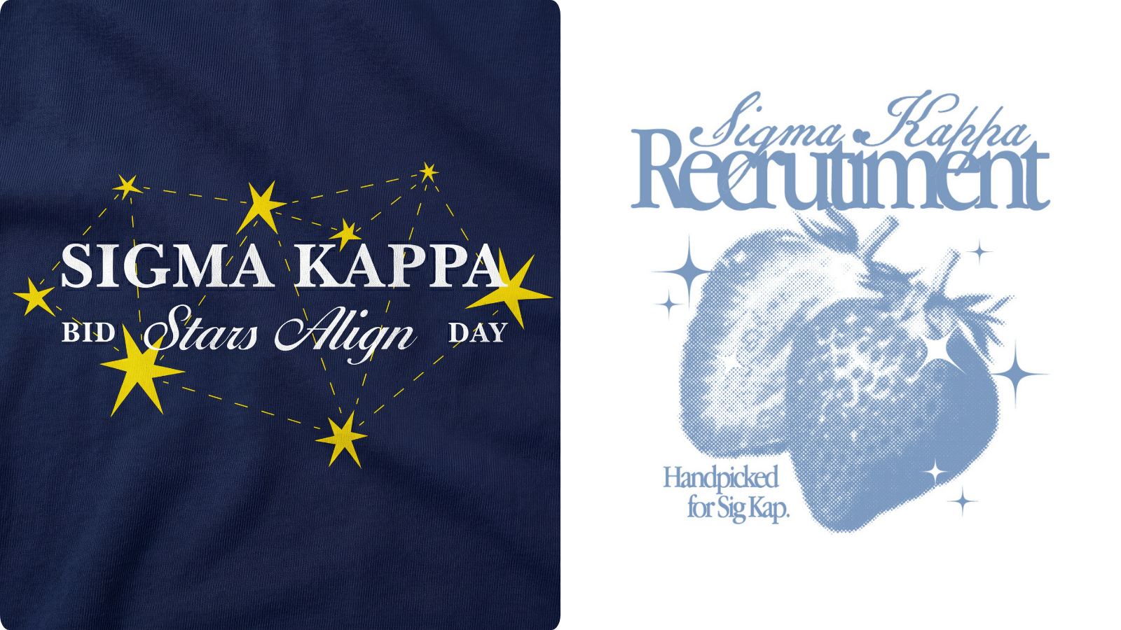 Sigma Kappa merch designs with stars