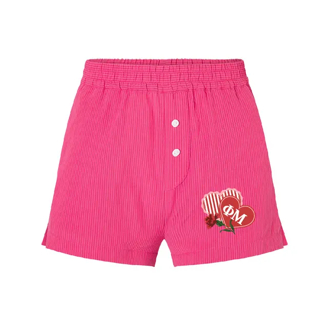 Phi Mu Heart Illustration PR Shorts 2