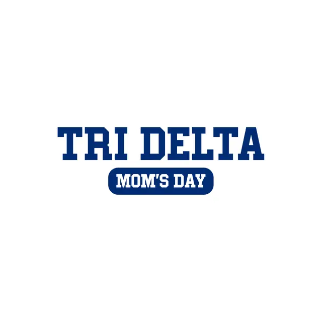 Delta Delta Delta Bold Block Text Mom's Day Hoodie