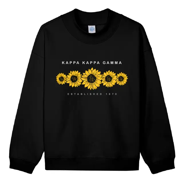 Kappa Kappa Gamma Sunflower Stripe PR Crewneck 2