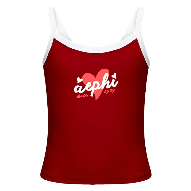 Alpha Epsilon Phi Heart Script PR Tank 2