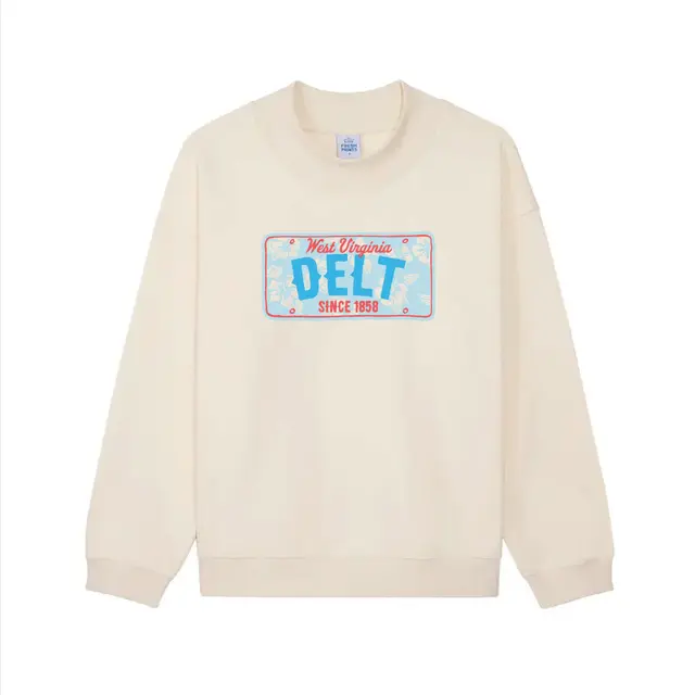 Delta Tau Delta Floral License Plate PR Sweater 2
