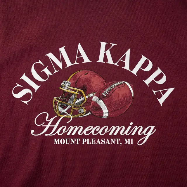 Sigma Kappa Football Helmet Illustration Homecoming Sweater