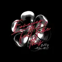 Alpha Omicron Pi Red Script Metallic Flower Bid Day Crewneck