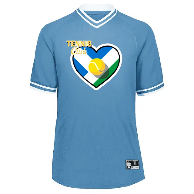 Flat Illustration on Heart PR Jersey Design for Tennis Club