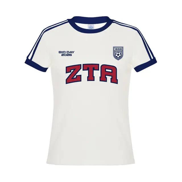 Zeta Tau Alpha Bold Block Lettering Rush Bid Shirt 2
