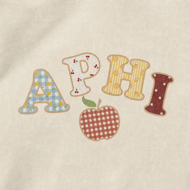 Alpha Phi Gingham Apple and Fruit Pattern PR Shirt