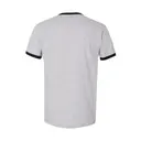 Customizable Next Level Unisex Fine Jersey Ringer 3604 Heather Grey With Black Back