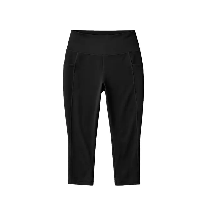 Ladies' Three-Quarter Performance Leggings Black Back