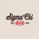 Sigma Chi Script Text with Red Oval Rush Shirt
