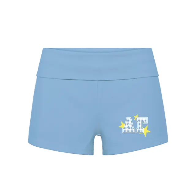 Delta Gamma Checker Pattern Lettering PR Shorts 2