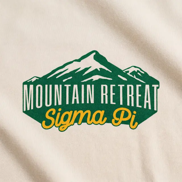 Sigma Pi Mountain Illustration Retreat Shirt