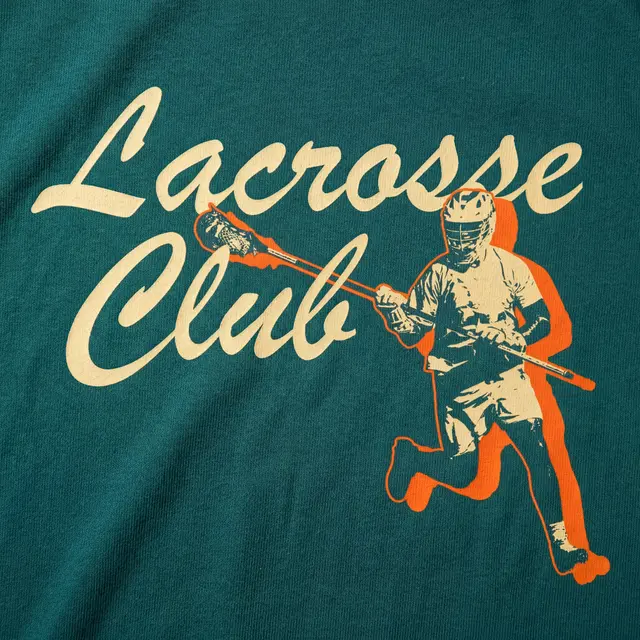 Lacrosse Team Player Illustration PR Crewneck