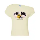 Phi Mu Bold Lettering Football Graphic PR Shirt 2