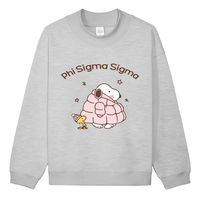 Phi Sigma Sigma Cozy Cartoon Characters PR Crewneck 2