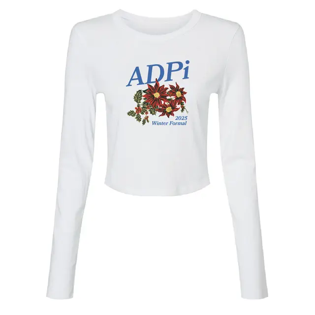 Alpha Delta Pi Poinsettia and Holly Winter Formal Shirt 2