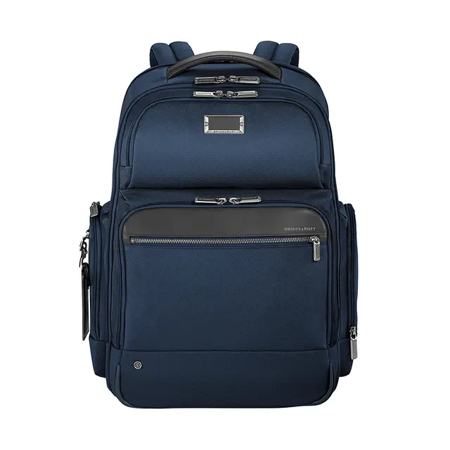 Briggs and Riley Work Large Cargo Backpack Navy Front
