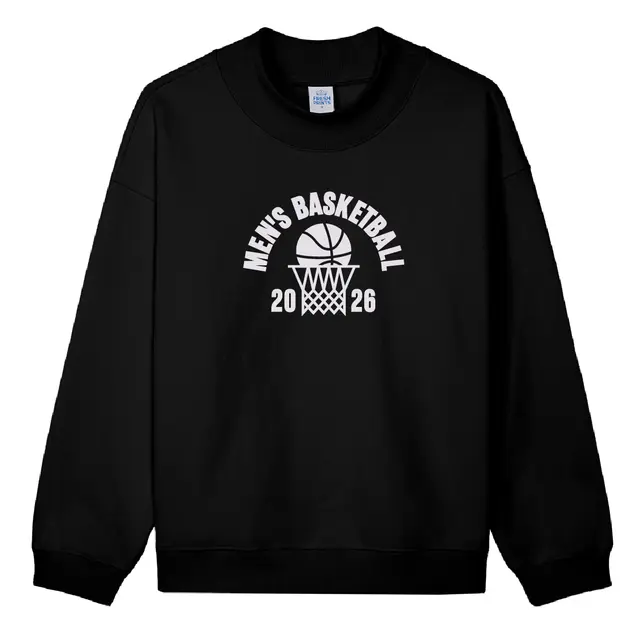 Men's Basketball Bold Lettering and Hoop Design PR Sweater 2
