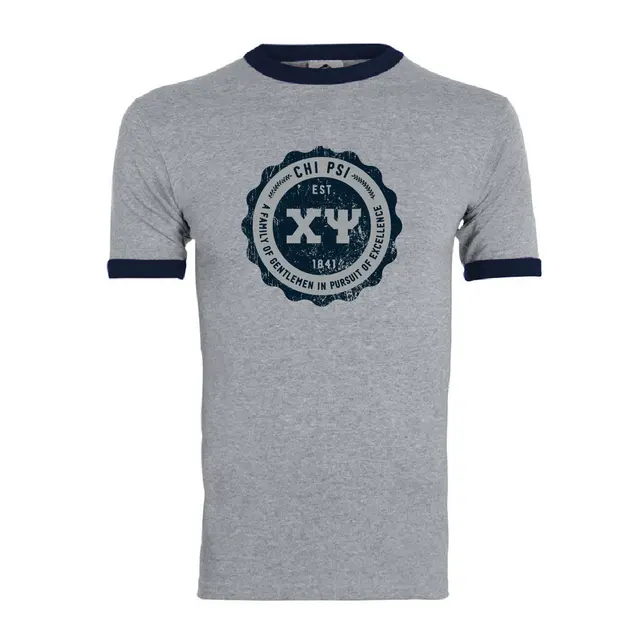 Chi Psi Distressed Seal PR Shirt-2