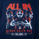 Alpha Delta Phi Bold Football Illustration Rush Shirt