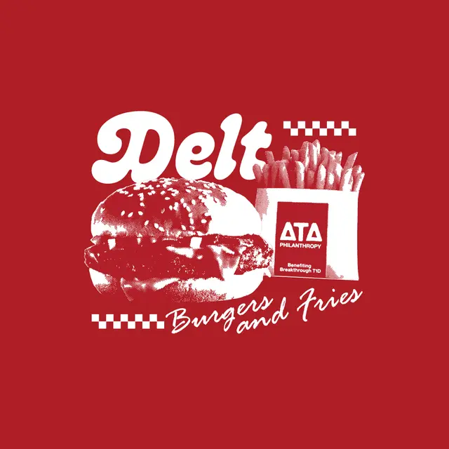 Delta Tau Delta Burger and Fries Philanthropy Shirt