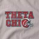 Theta Chi Bold Lettering Football Graphic Game Day Shirt