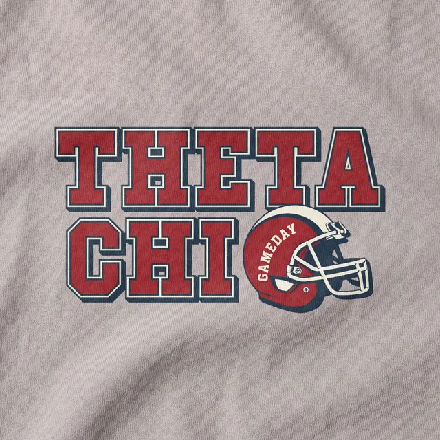 Theta Chi Bold Lettering Football Graphic Game Day Shirt