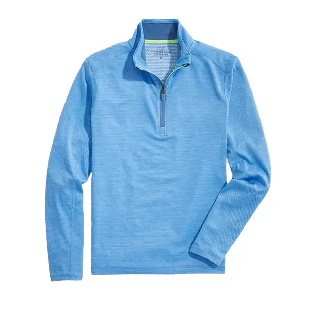 Vineyard Vines Men's Sankaty Performance Quarter-Zip 1k001556 Coastline Front