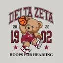 Delta Zeta Basketball Bear Philanthropy Crewneck