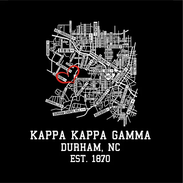 Kappa Kappa Gamma Map Heart PR Hoodie