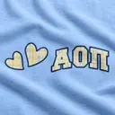 Alpha Omicron Pi Plaid Lettering Hearts PR Sweatpants
