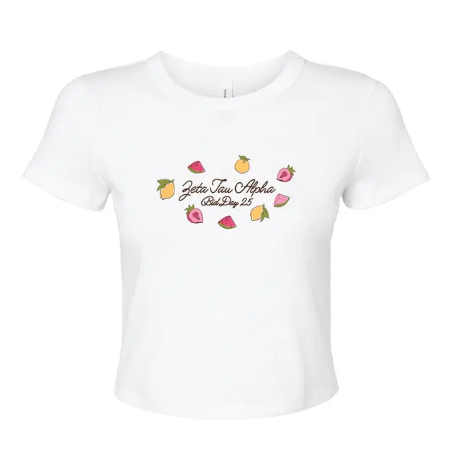 Zeta Tau Alpha Fruit Illustration Bid Rush Shirt 2