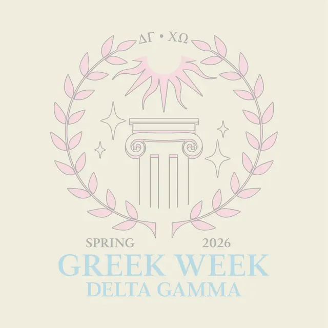 Delta Gamma Floral Wreath Column Greek Week Tank