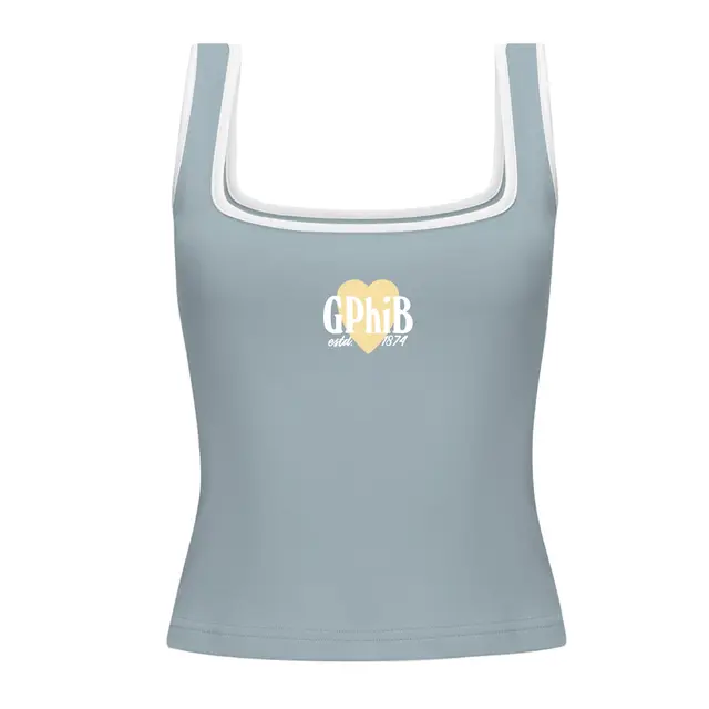 Gamma Phi Beta Heart and Bold Lettering PR Tank 2