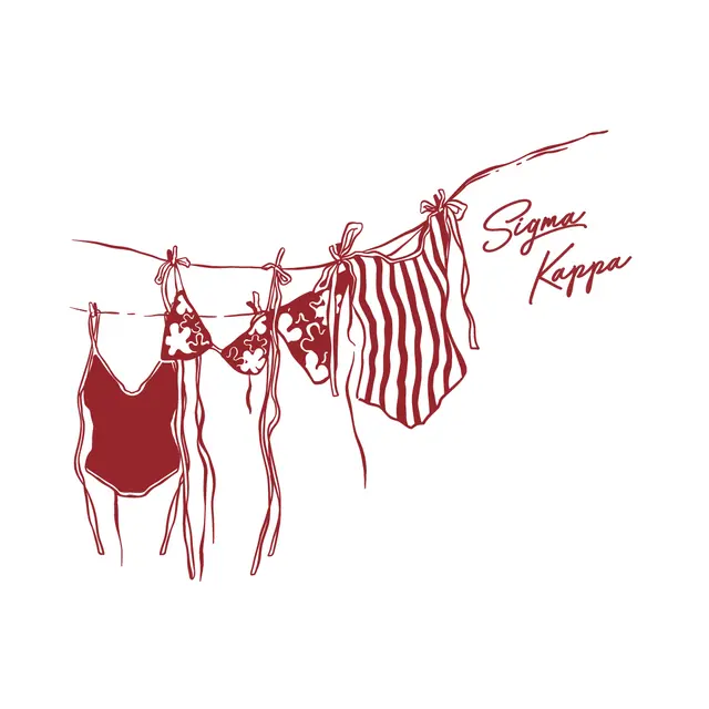 Sigma Kappa Swimwear Line Art PR Shirt