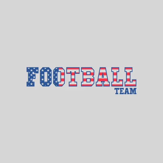 Football Team Star-Spangled Letters PR Crewneck