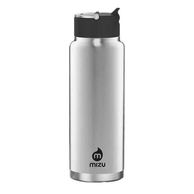Mizu V12 Bottle with Straw Lid Stainless Front