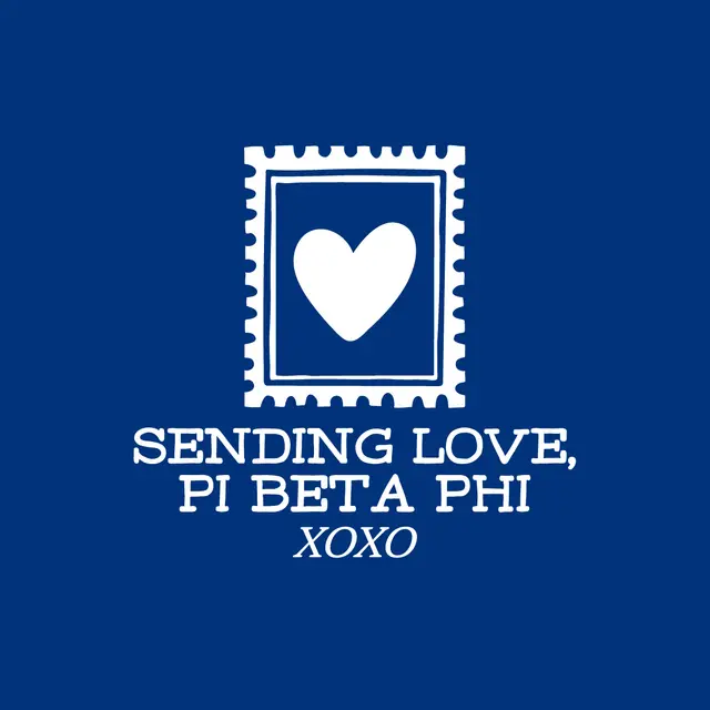 Pi Beta Phi Heart Stamp Date Party Tank