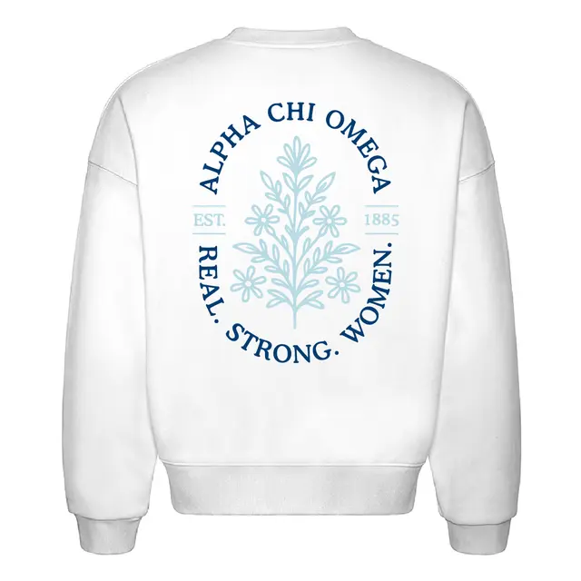 Alpha Chi Omega Floral Crest PR Crewneck 2