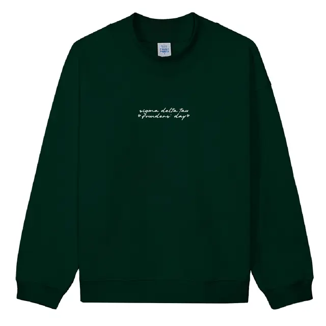 Sigma Delta Tau Script Heart Founder's Day Crewneck 2