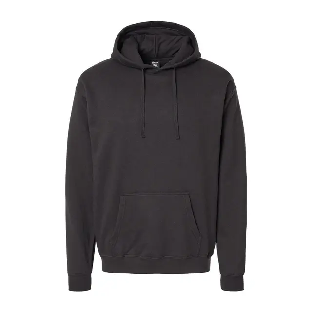 Hanes Hanes Perfect Sweats Pullover Hooded Sweatshirt rs170 Black Front