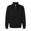 Independent Trading Co. Unisex Midweight Quarter-Zip Pullover Black Front