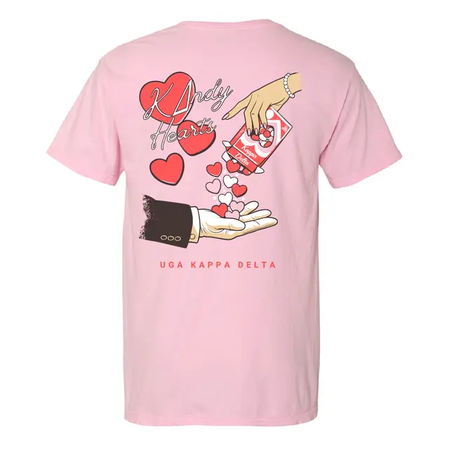 Kappa Delta Candy Hearts Pink Date Party Shirt 2
